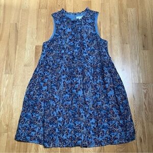 Lucky Brand Blue Floral Pleated Dress